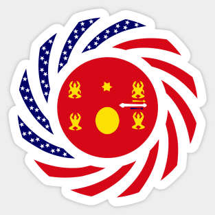 Hmong American Multinational Patriot Flag Series 1.0 Sticker